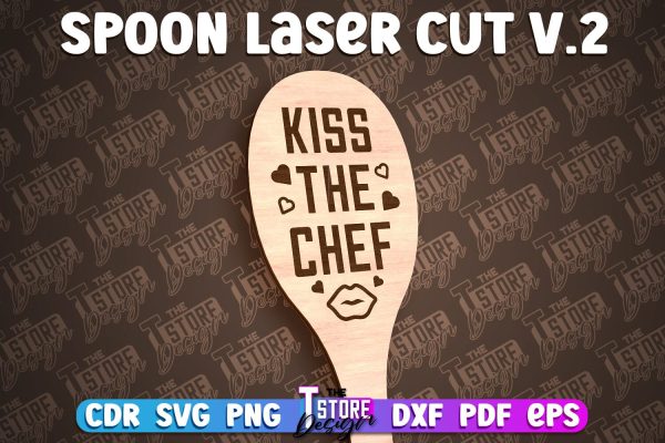 Spoon Laser Cut Design | Kitchen Design | Home SVG Online Sale