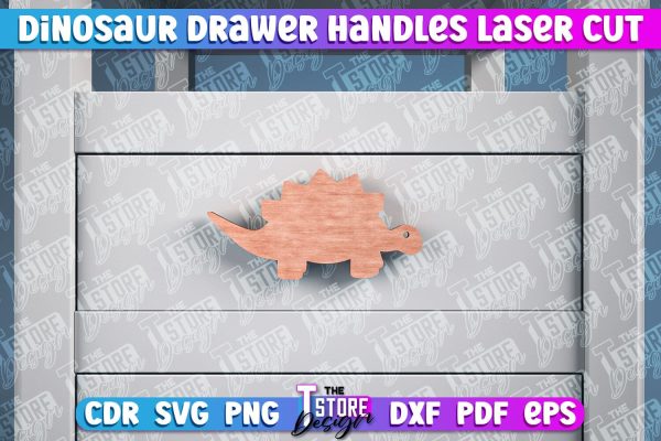 Dinosaur Drawer Handles Laser Cut | Laser Cut SVG Design | CNC Files Online Hot Sale
