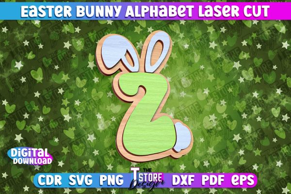 Easter Alphabet Laser Cut | Easter Design | CNC Files Hot on Sale