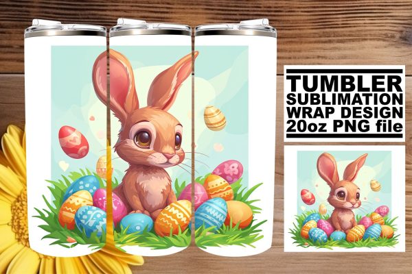 Whimsical Easter Pattern Tumbler Wrap Online now