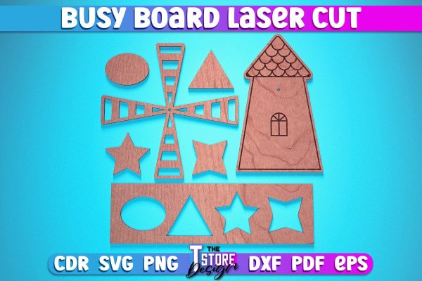 Busy Board Laser Cut | Baby Game Laser Cut Design | CNC Files Hot on Sale