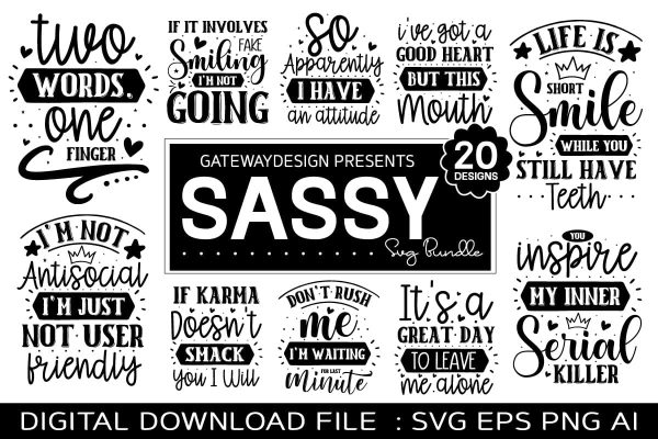 Sassy Svg Bundle, Funny Design, Farmhouse Design For Discount