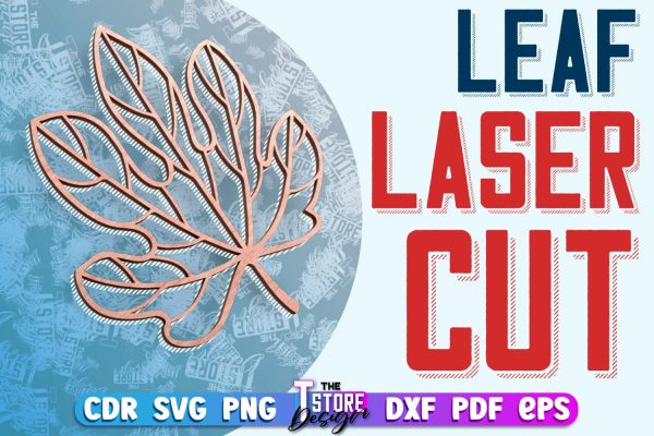 Leaf Laser Cut Design | Floral Laser Cut SVG Design | CNC File Cheap