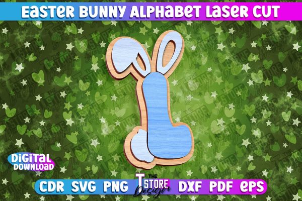 Easter Alphabet Laser Cut | Easter Design | CNC Files Discount