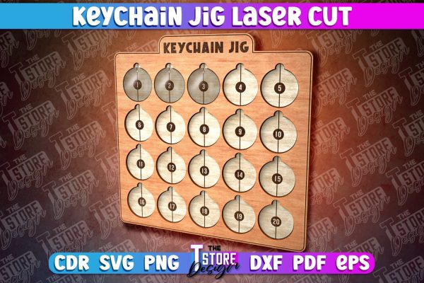 Keychain Jig Laser Cut | Jig Laser Cut Design | CNC Files on Sale
