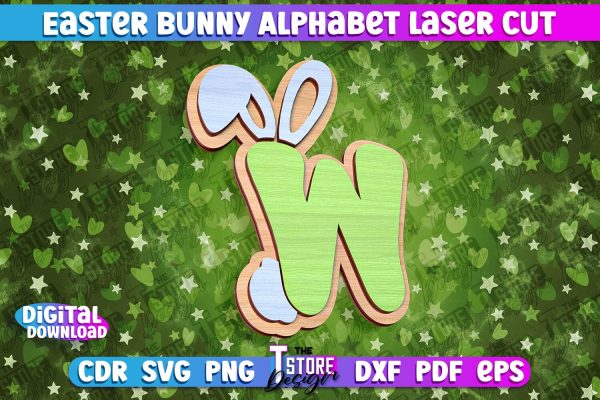 Easter Alphabet Laser Cut | Easter Design | CNC Files Discount