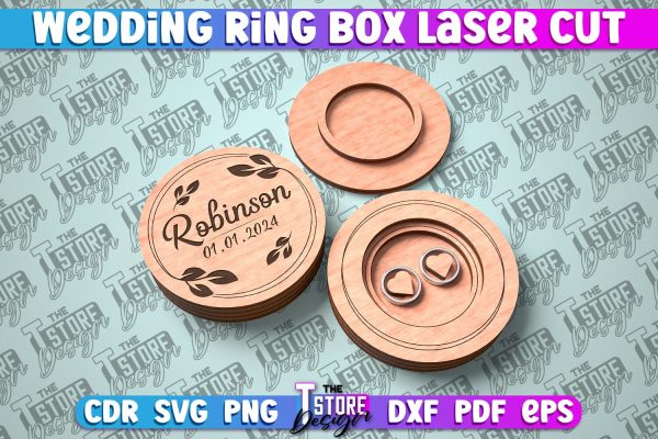 Wedding Ring Box Laser Cut | Jewelry Box Laser Cut SVG Design For Cheap