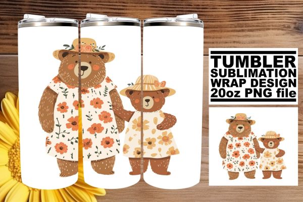 Mama Bear Hug Sublimation Tumbler Wrap - Show Mom Some Love Today Sale