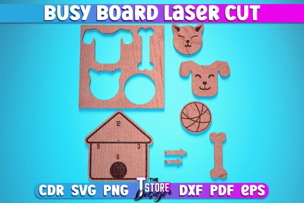 Busy Board Laser Cut | Baby Game Laser Cut Design | CNC Files Fashion