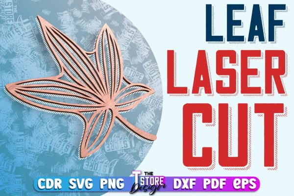 Leaf Laser Cut Design | Floral Laser Cut SVG Design | CNC File Sale