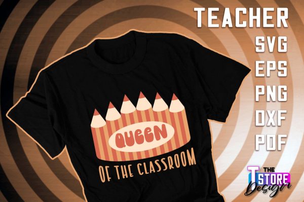 Teacher SVG Design | Funny Quotes SVG Design | School SVG v.2 Fashion