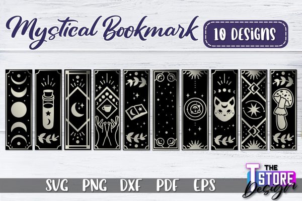 Mystical Bookmark SVG | Mystical Symbols SVG | Book Lover Online Sale