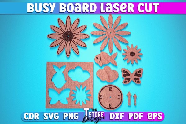 Busy Board Laser Cut | Baby Game Laser Cut Design | CNC Files Hot on Sale