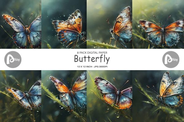 Digital Paper Butterfly Illustration Online