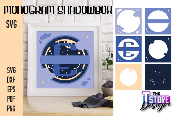 Monogram Shadowbox SVG | Alphabet Monogram Shadowbox | Paper Cut on Sale