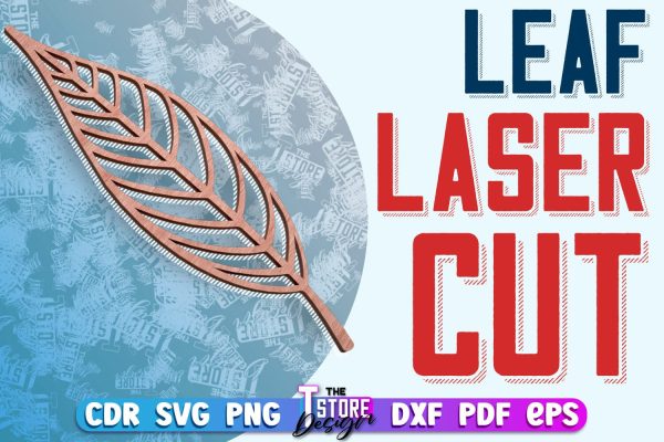 Leaf Laser Cut Design | Floral Laser Cut SVG Design | CNC File on Sale