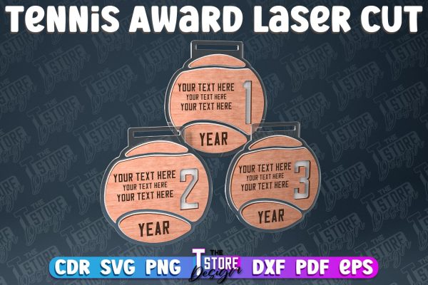 Tennis Award Laser Cut | Award Laser Cut Design | CNC Files Sale
