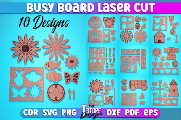 Busy Board Laser Cut | Baby Game Laser Cut Design | CNC Files Online Sale
