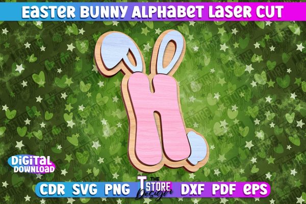 Easter Alphabet Laser Cut | Easter Design | CNC Files Fashion