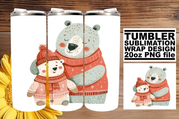 Mama Bear Tender Affection Sublimation Tumbler Wrap - Perfect Mother s Day Gift Fashion