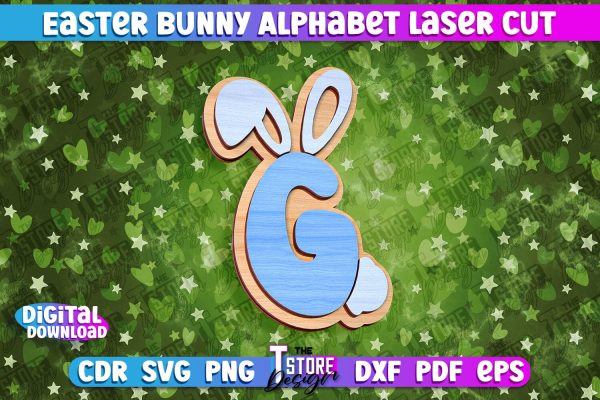 Easter Alphabet Laser Cut | Easter Design | CNC Files Sale