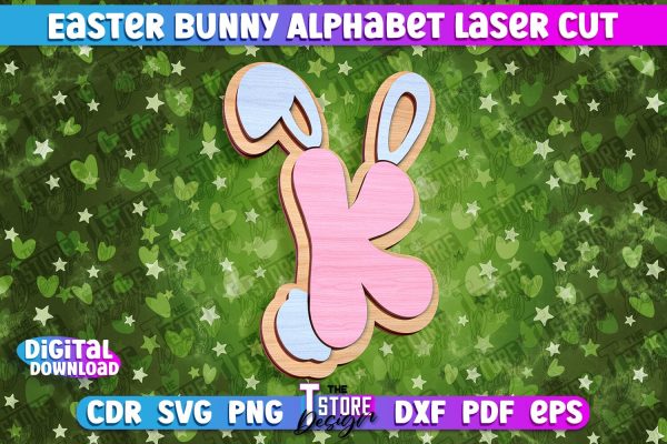 Easter Alphabet Laser Cut | Easter Design | CNC Files Discount