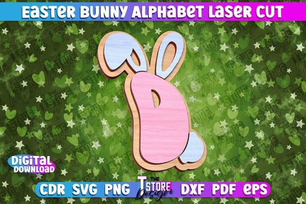 Easter Alphabet Laser Cut | Easter Design | CNC Files Sale