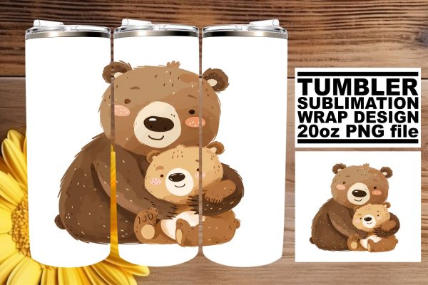 Mama Bear Tender Love Tumbler Design - Wrap Mom in Warmth and Comfort Hot on Sale