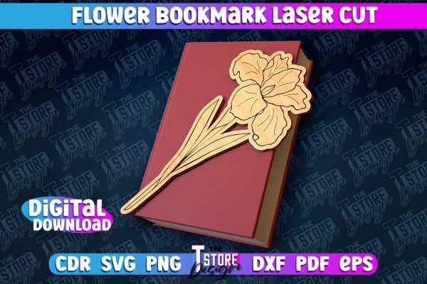 Flower Bookmark Laser Cut | Bookmark Laser Cut Design | CNC Files Online Hot Sale