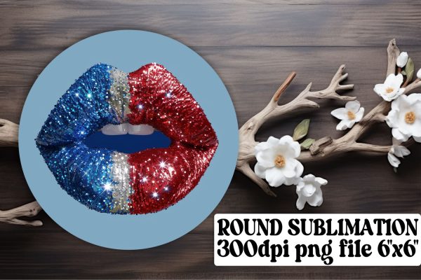 American Flag Inspired Lip Print Design Supply