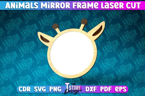 Giraffe Mirror Frame Laser Cut SVG | Home Design Laser Cut Discount