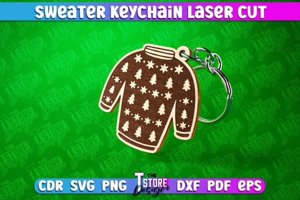 Sweater Keychain Laser Cut | Keychain Laser Cut Design | CNC Files Fashion