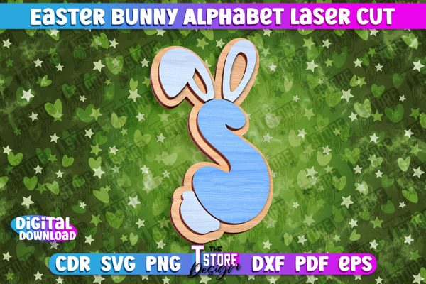 Easter Alphabet Laser Cut | Easter Design | CNC Files Online