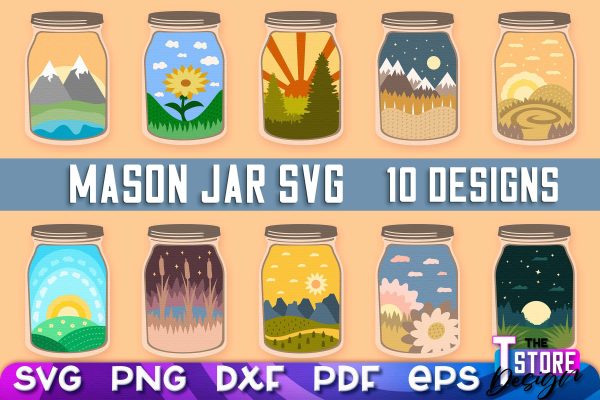 Mason Jar SVG | Kitchen Design | 3D Paper Mason Jar v.1 Online Hot Sale