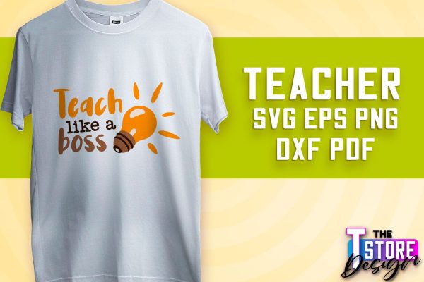 Teacher SVG Design | Funny Quotes SVG Design | School SVG v.1 Online