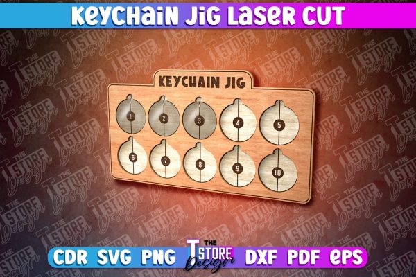 Keychain Jig Laser Cut | Jig Laser Cut Design | CNC Files For Sale