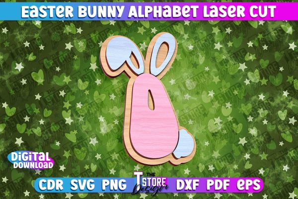 Easter Alphabet Laser Cut | Easter Design | CNC Files Online now