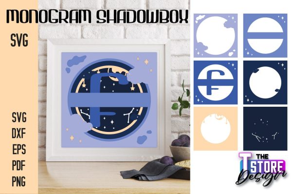 Monogram Shadowbox SVG | Alphabet Monogram Shadowbox | Paper Cut Online Hot Sale