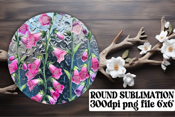 Vintage Blossom Circle Sublimation Set: Keychain, Coaster, Ornament Pack Cheap