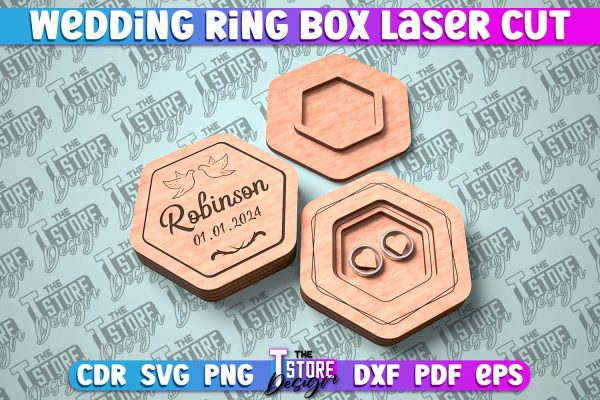 Wedding Ring Box Laser Cut | Jewelry Box Laser Cut SVG Design For Discount