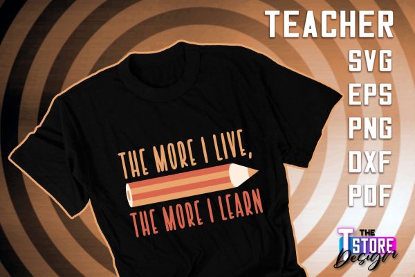 Teacher SVG Design | Funny Quotes SVG Design | School SVG v.2 Fashion