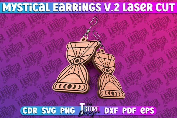 Mystical Earrings Laser Cut | Accessories Laser Cut Design | CNC Files v.2 For Cheap