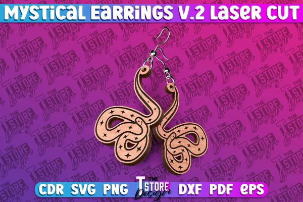 Mystical Earrings Laser Cut | Accessories Laser Cut Design | CNC Files v.2 Online