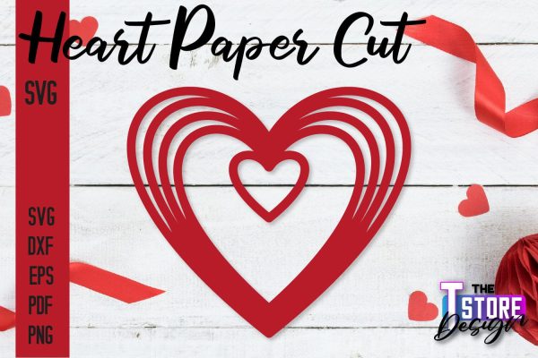 Heart Paper Cut Design | Love Paper Cut SVG | Heart Design Online Hot Sale