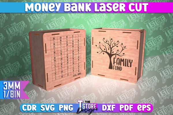Money Bank Laser Cut | Box Laser Cut SVG Design Online Hot Sale