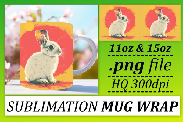 Retro Wildlife Charm Sublimation Mug Wrap Online now