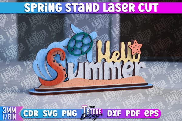 Spring Stand SVG Design | Summer Decorative Stand | 3D Stand Online