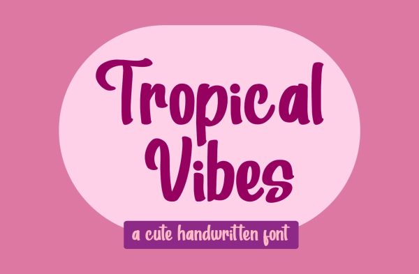 Tropical Vibes Cute Font Cheap