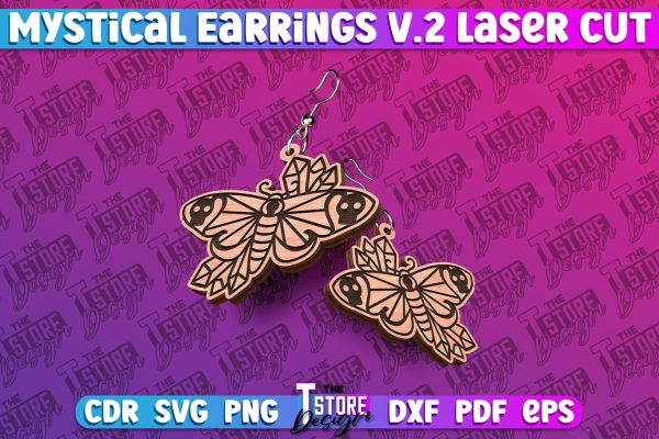 Mystical Earrings Laser Cut | Accessories Laser Cut Design | CNC Files v.2 Cheap