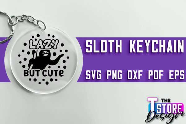 Sloth Keychain SVG Design | Lazy Design SVG | SVG File Cheap